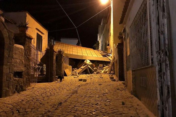 An earthquake hit the popular Italian tourist island of Ischia, off the coast of Naples, causing several buildings to collapse on August 21, 2017