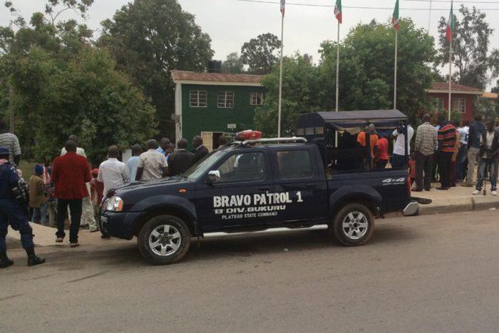 Police seal PDP secretariat in Jos, Plateau State on Friday, May 5, 2017.