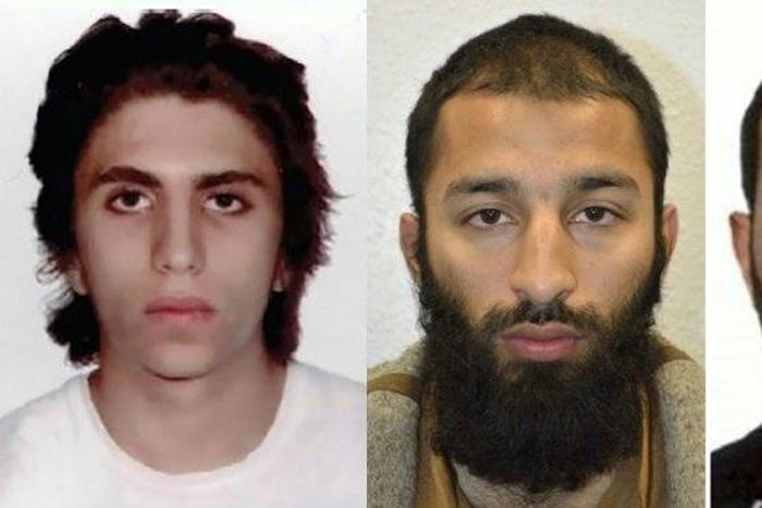 Photos released by British police showing (L-R) Youssef Zaghba, Khuram Shazad Butt and Rachid Redouane believed to be the three attackers in the June 3 terror attack at London Bridge.