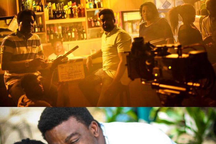 Kate Henshaw and Kunle Afolayan on set of "Roti"