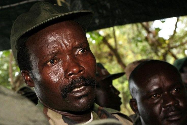 Joseph Kony, seen here talking to a journalist in 2006, is a ruthless and bloodthirsty rebel chief one of the world's most-wanted war crimes suspects
