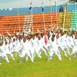 Nigerian Air Force members on aerial display during the opening ceremony of the 7th Nigerian Air Force Games