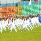 Nigerian Air Force members on aerial display during the opening ceremony of the 7th Nigerian Air Force Games