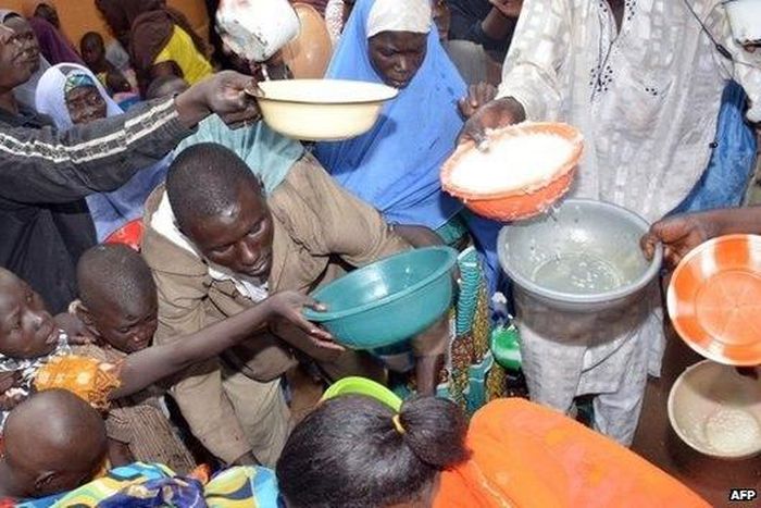 An IDP camp in Maiduguri, Borno state