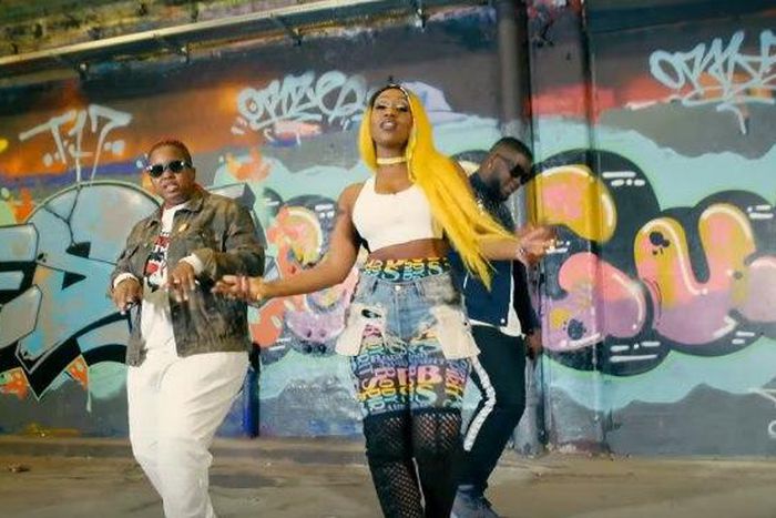 DJ Lambo with Skales and Victoria Kimani in 'Bebe' video