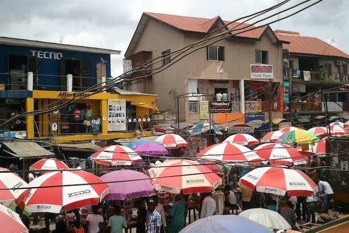 A section of the popular computer village