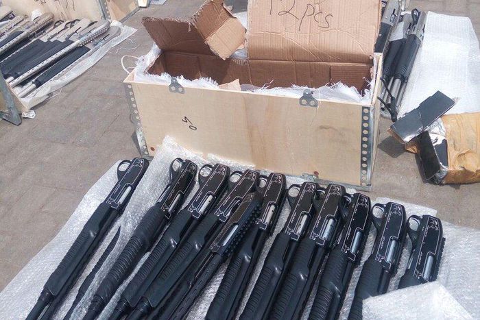 Seized rifles