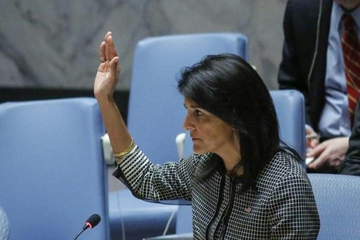 Nikki Haley, the US ambassador to the United Nations, argues for pressure on Russia to end sieges in Syria