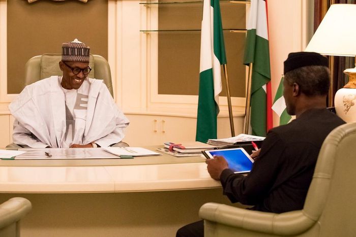 President Muhammadu Buhari and Vice President, Yemi Osinbajo on Monday, March 13, 2017.
