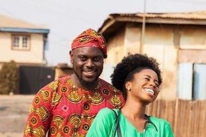 Senami George and  Oviyon 'V' Hunyinbo in "Jemeji"