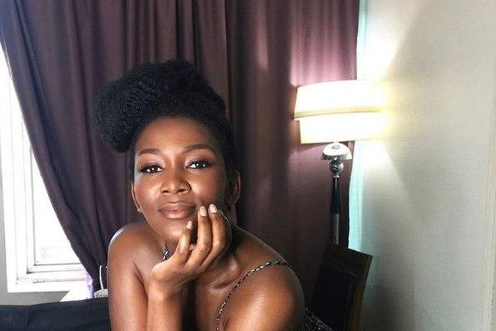 Genevieve Nnaji on set of "Lion Heart"