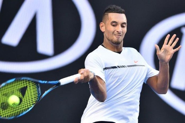 Nick Kyrgios was picked for Australia's Davis World Cup team despite deing fined for swearing and throwing his racquet after his second round defeat at the Australian Open
