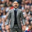 Manchester City's manager Pep Guardiola gestures during the match against Leicester City on May 13, 2017, which his side won 2-1