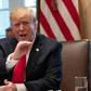 US President Donald Trump chairs a Cabinet meeting at the White House in Washington