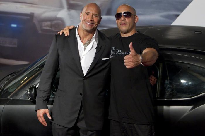 Dwayne 'The Rock' Johnson and Vin Diesel.