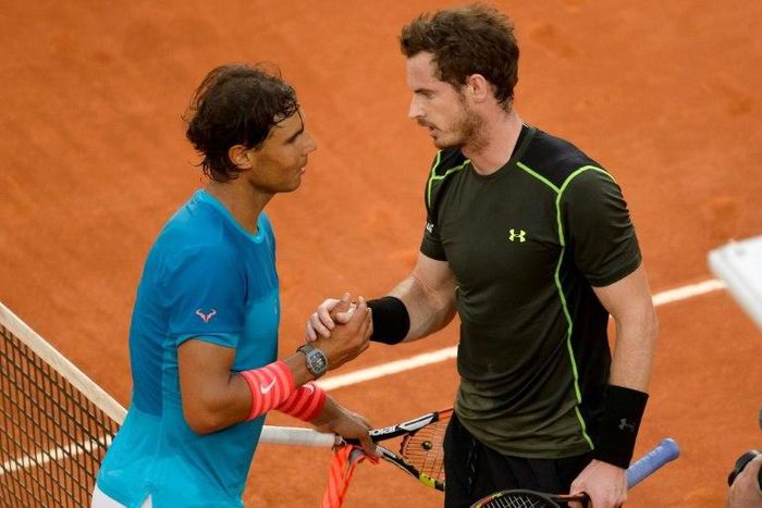Rafael Nadal (left) and Andy Murray are eyeing a blockbuster French Open final