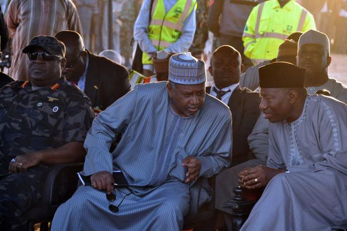Former President, Goodluck Jonathan and former National Security Adviser, Sambo Dasuki