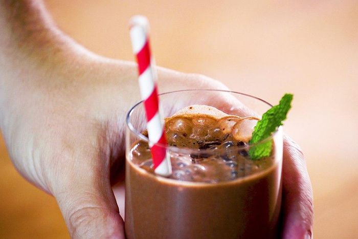 double chocolate mint shake