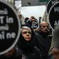Crowds in Istanbul hold placards reading 'We all are Hrant, we all are Armenians" on January 19, 2017, to mark the 10th anniversary of the killing of Turkish-Armenian journalist Hrant Dink