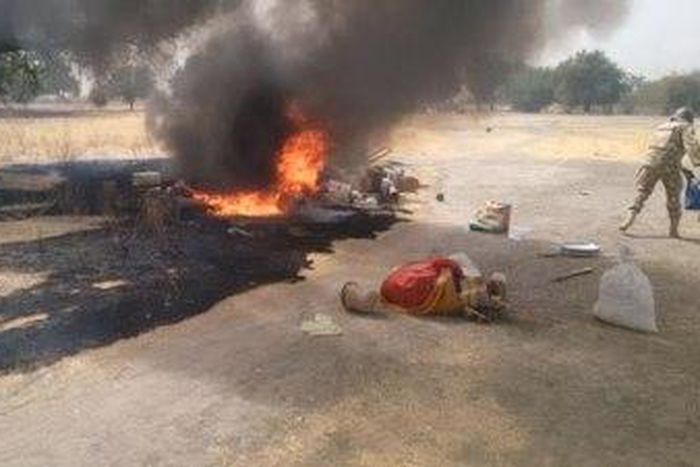 Nigerian troops at work