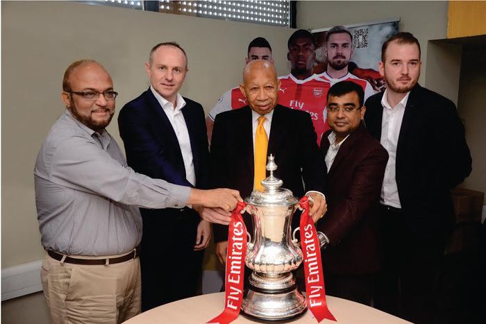 The trophy at MTN Nigeria's head office in Lagos