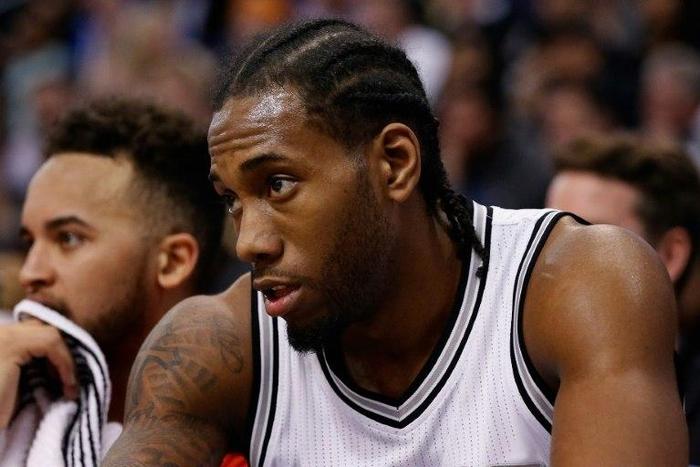 Kawhi Leonard (pictured) was outstanding during the Spurs' season-opener on October 25, 2016, demonstrating his readiness to step into the leadership role vacated by the retired Tim Duncan