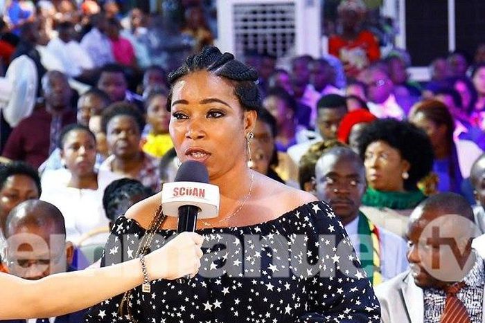 Vivian Iwuchukwu during her deliverance at the Synagogue Church of All Nations