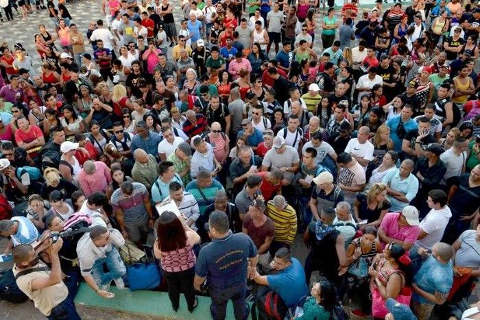A top Panamanian official said Cuban migrants, pictured, must leave Panama now following US President Barack Obama announcement of a decade-old US policy change on January 12, 2017
