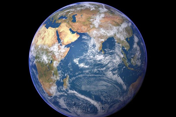 The centre of the globe