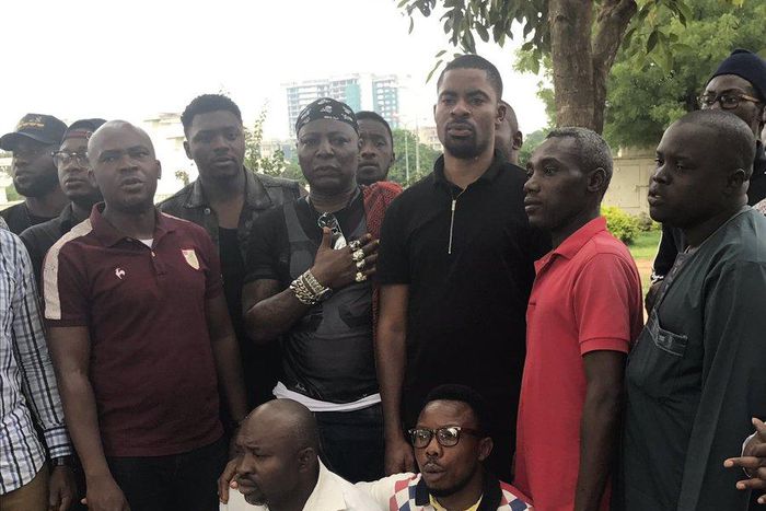 Protesters in Abuja on Thursday, August 10, 2017
