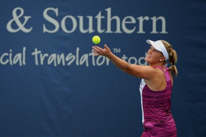 American Melanie Oudin, pictured in August 2014, had a grand debut when she reached the 2009 US Open quarter-finals at age 17, but is now retiring at age 25 due to injuries and illness hampering the progress of her career