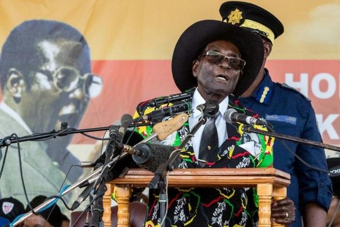 The health of Zimbabwean President Robert Mugabe, seen here at his 93rd birthday celebrations in February, has been the subject of increased speculation with two journalists arrested in March over a report alleging he was "in bad shape"