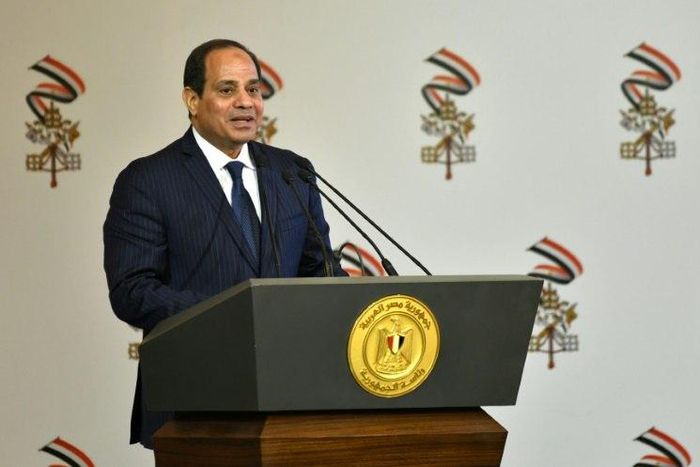 Egyptian President Abdel Fattah al-Sisi, pictured in April 2017, ratified a law that heavily regulates NGOs