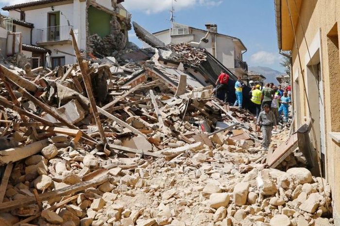 Amatrice, one of the places devastated by an earthquake in August 2016.