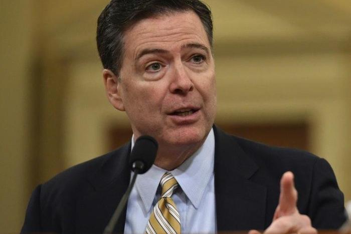 President Donald Trump sacked FBI chief James Comey (pictured)