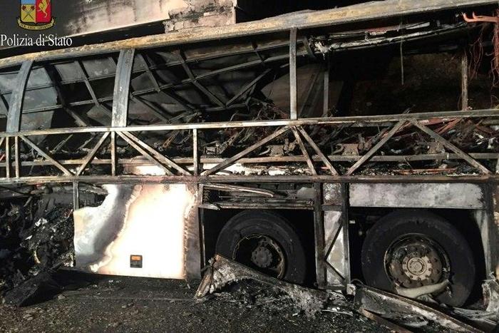A bus carrying Hungarian teenagers crashed and caught fire near Verona in northern Italy, killing 16, with some 39 injured taken to hospital