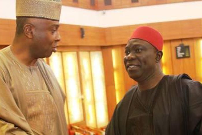 Senate President, Bukola Saraki and Deputy Senate President, Ike Ekweremadu