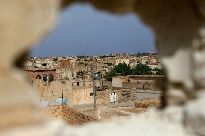 The town of Tabqa in Syria