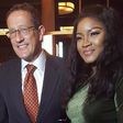 Omotola Jalade-Ekeinde and Richard Quest
