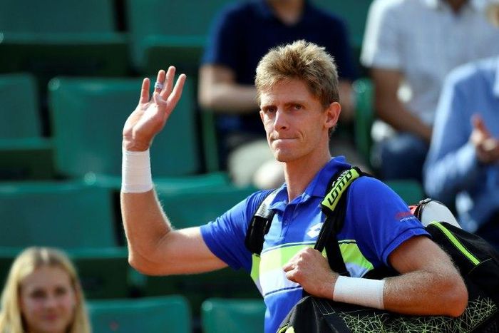 South Africa's Kevin Anderson leaves the court after retiring his match against Croatia's Marin Cilic at the French Open on June 5, 2017
