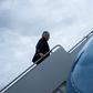 US Secretary of State Rex Tillerson boards his plane for a trip to Germany on February 15, 2017