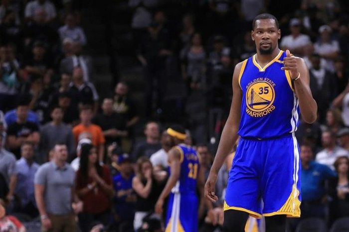 The Golden State Warriors' Kevin Durant is seeking his first NBA title