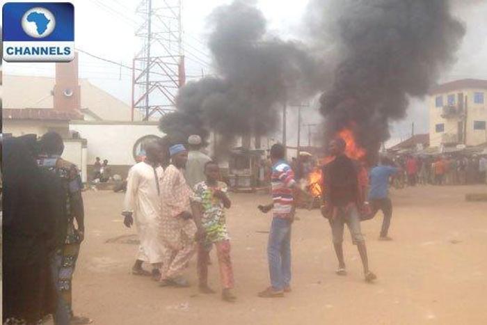 Riot in Ile-Ife, Osun State on March 8, 2017.