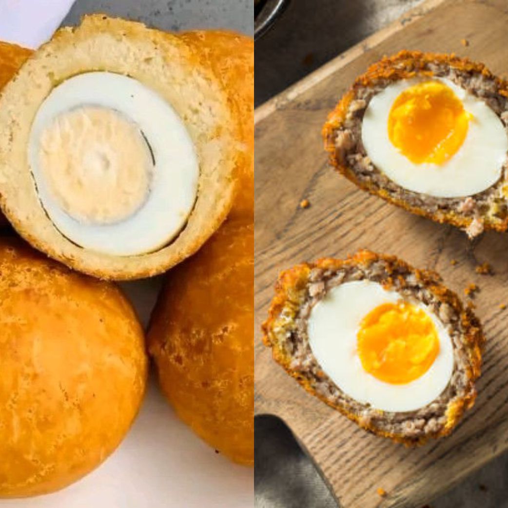 Egg roll and Scotch Egg