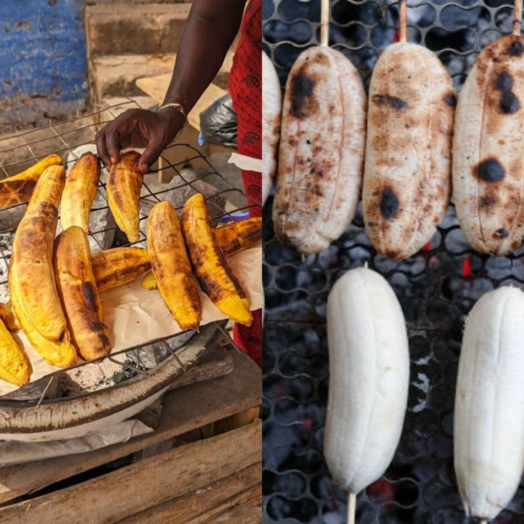 Boli (Roasted Plantain) & Roasted Bananas