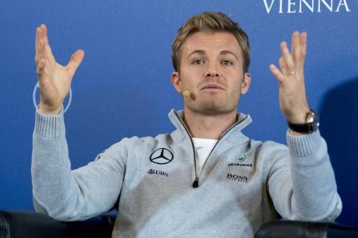 Germany's Nico Rosberg giving a press conference where he announced to end his F1 career during FIA Prize Giving Gala at the Hofburg palace in Vienna