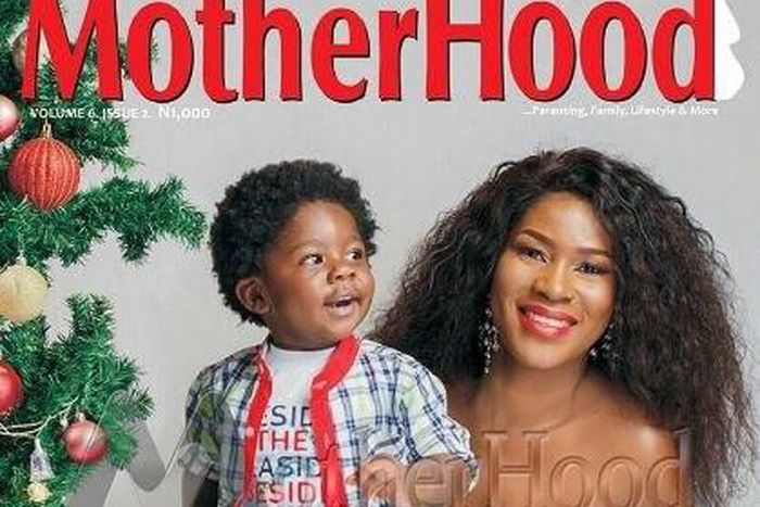 Stephanie Okereke-Linus and son cover Motherhood-in-style Christmas edition