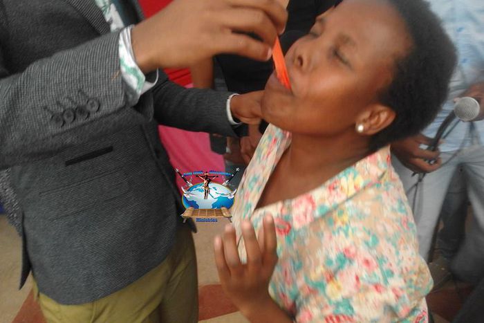 South African pastor turns pieces of cloth to food