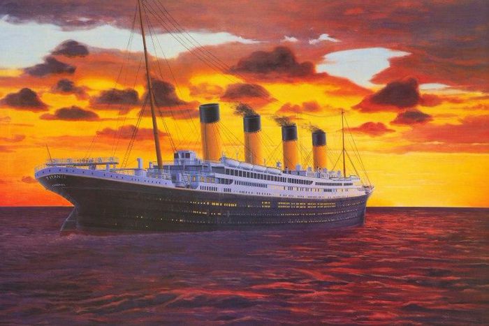 A painting of The Titanic