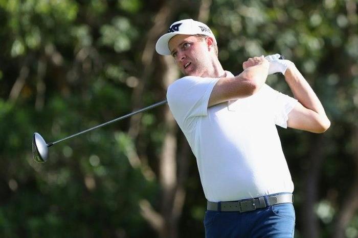 Chris Kirk of the United States plays his shot from the seventh tee during the first round of the OHL Classic at Mayakoba on November 10, 2016 in Playa del Carmen, Mexico